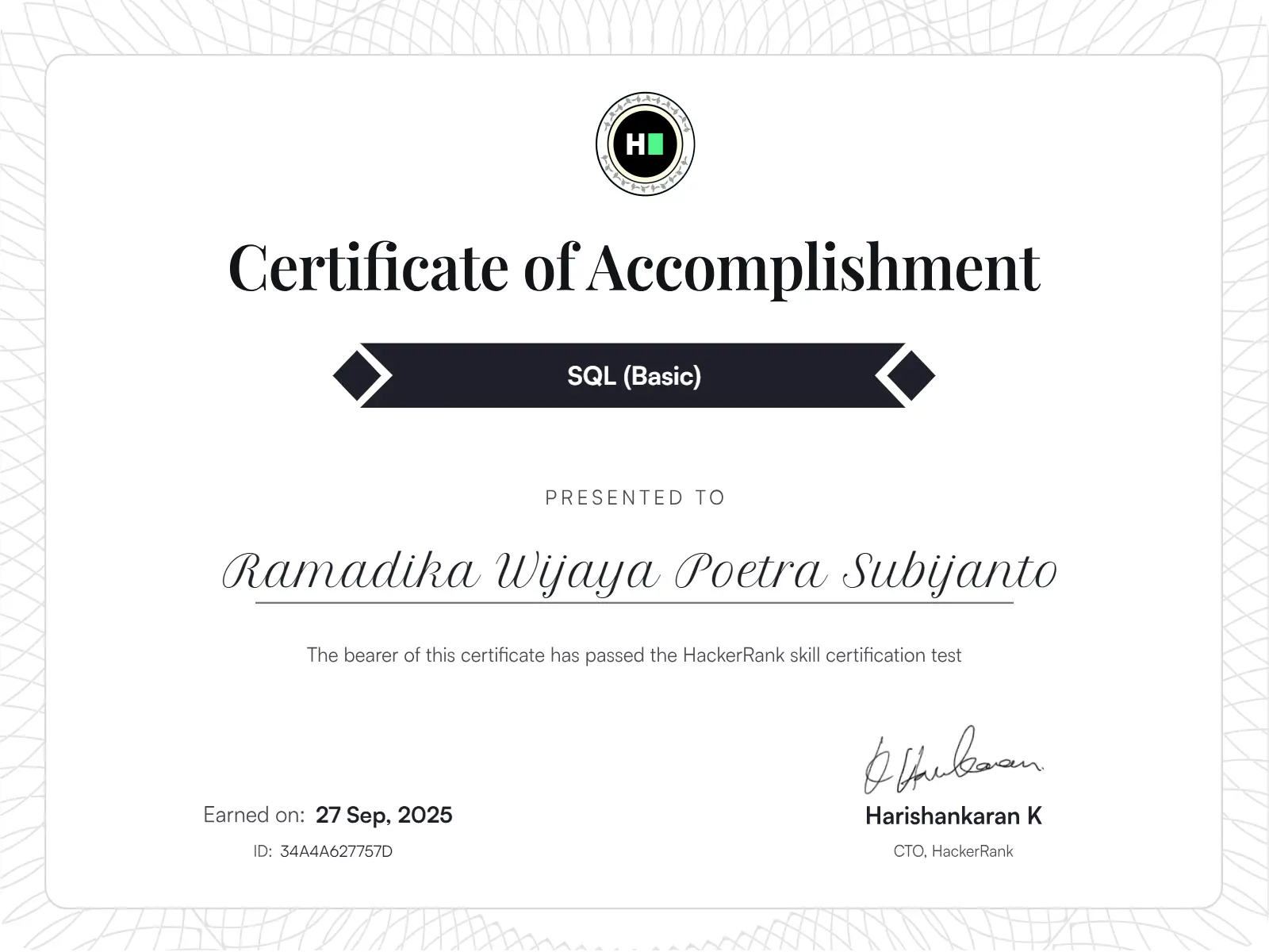 SQL Certification Test (Basic)